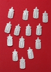  12 - 15 stk. små  sutteflasker. til kortpynt m.m. ca. 2,2 cm